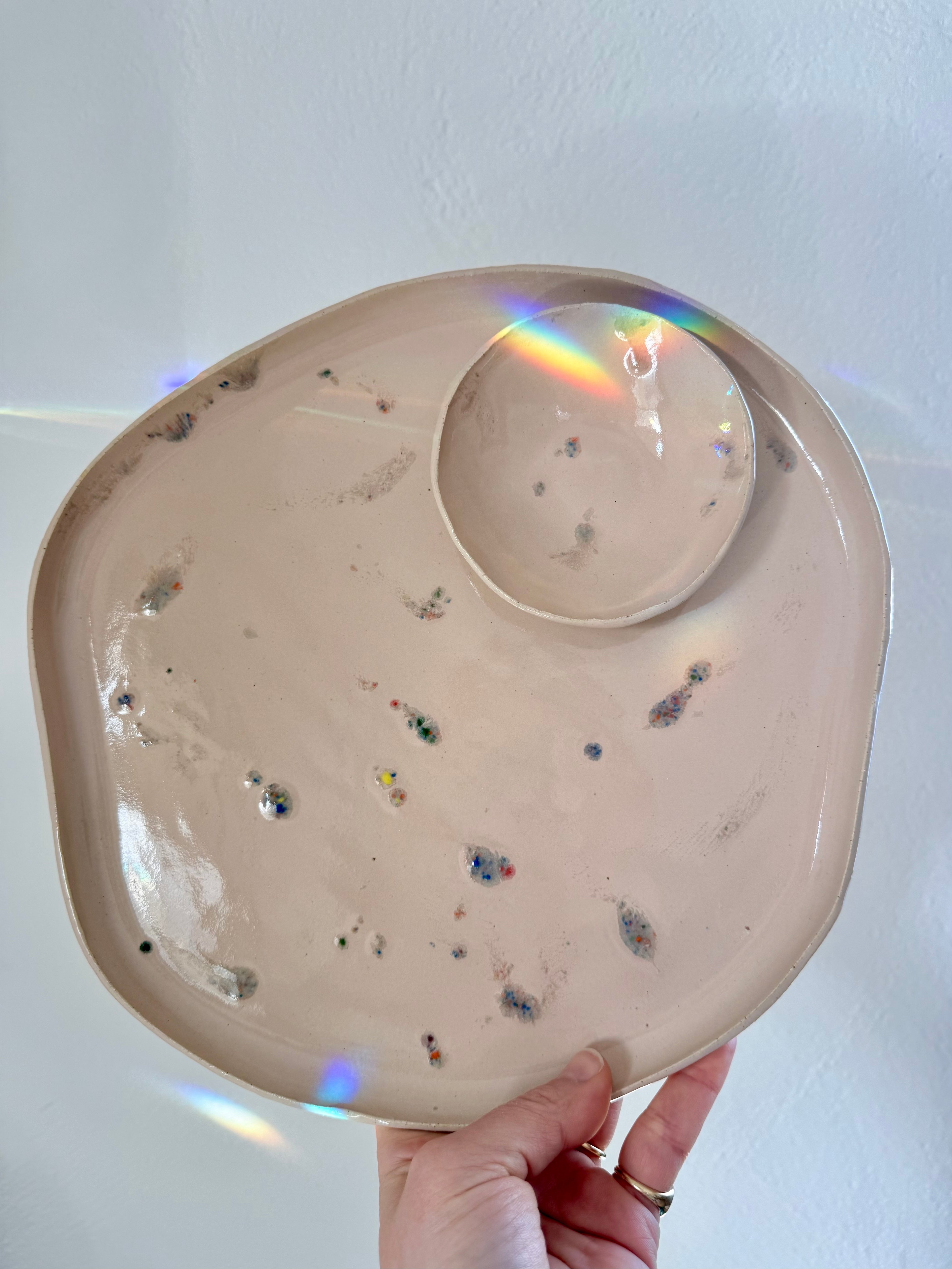 Confetti Haze Dip Plate